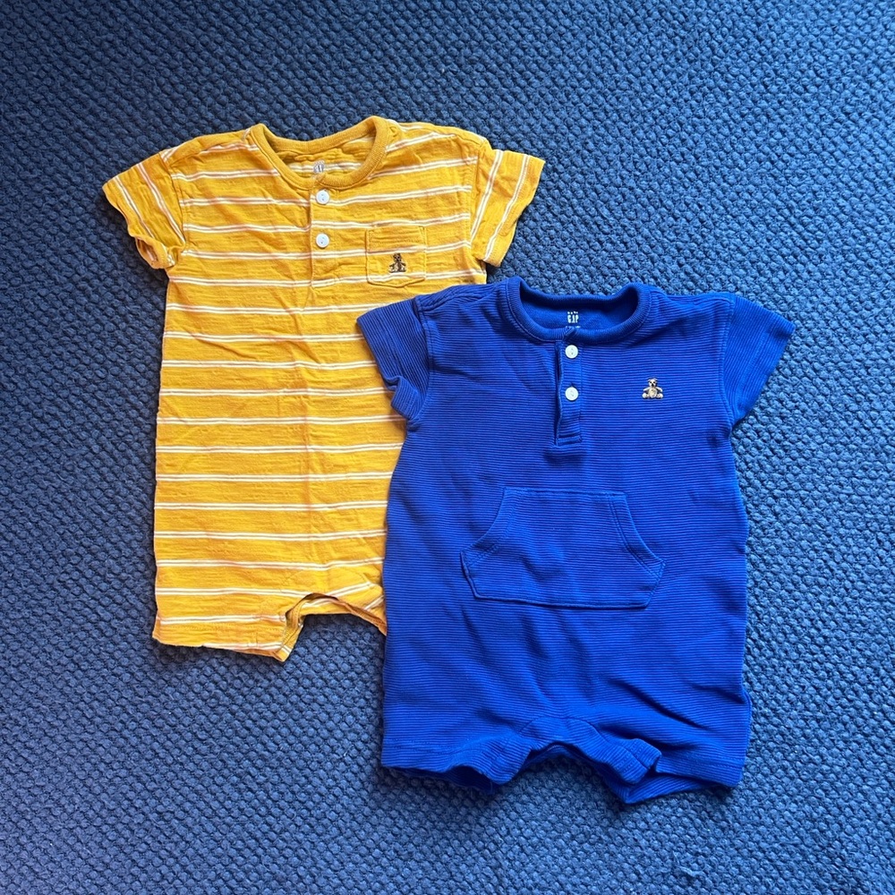 GAP Kids Bodysuits - Yellow and Blue